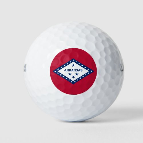 Wilson Golf Ball with flag of Arkansas USA