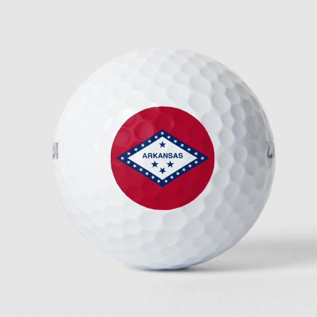Wilson Golf Ball with flag of Arkansas, USA (Front)
