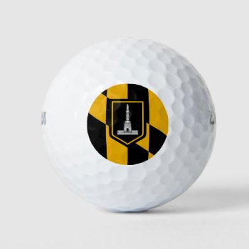 Wilson Golf Ball With Flag Of Baltimore by AllFlags at Zazzle
