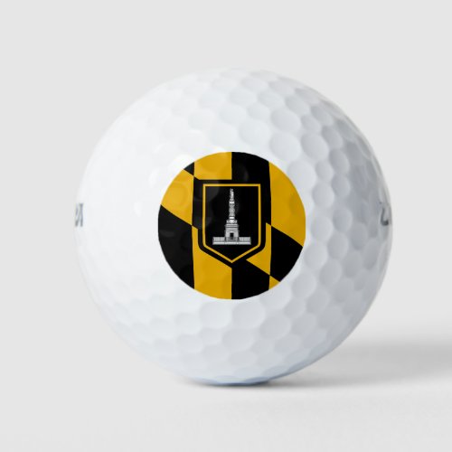 Wilson Golf Ball with flag of Baltimore