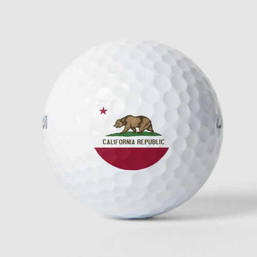 Wilson Golf Ball with flag of California USA