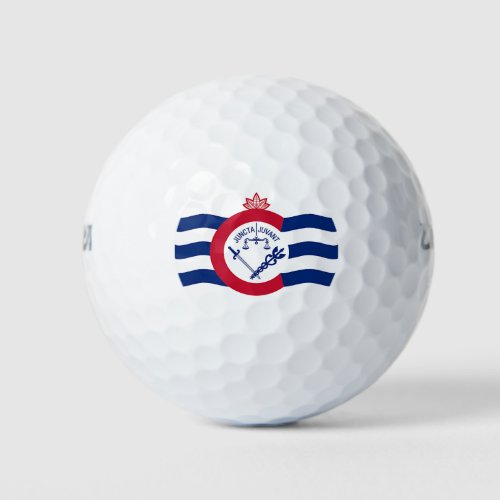 Wilson Golf Ball with flag of Cincinnati
