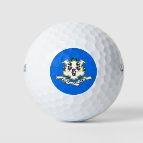 Wilson Golf Ball with flag of Connecticut USA