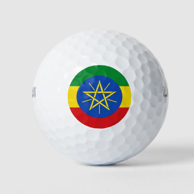 Wilson Golf Ball with flag of Ethiopia (Front)