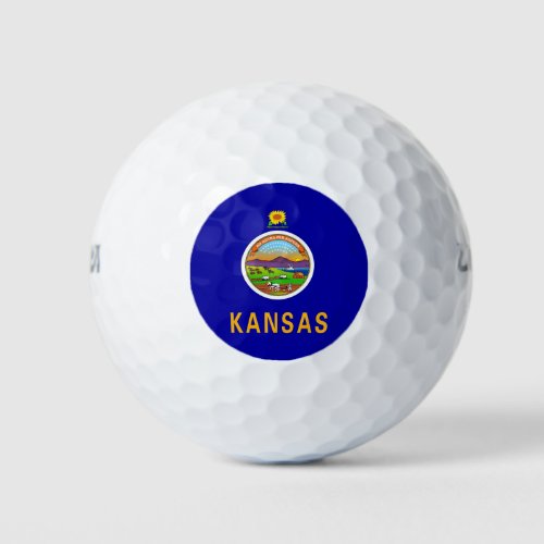 Wilson Golf Ball with flag of Kansas USA