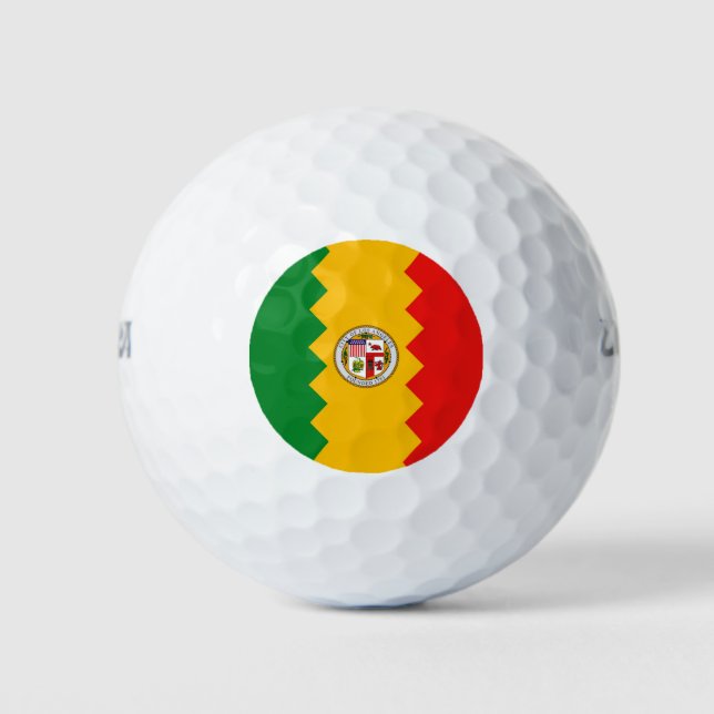 Wilson Golf Ball with flag of Los Angeles, USA (Front)
