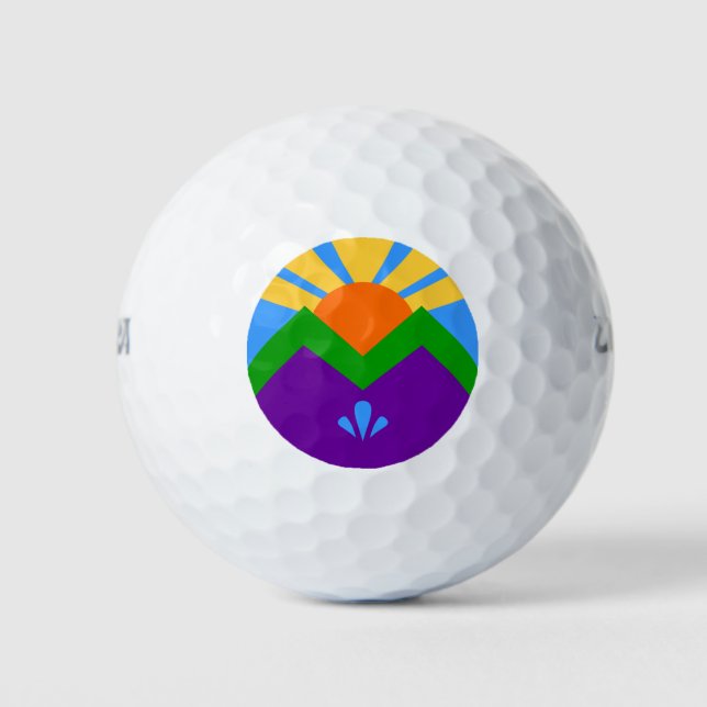 Wilson Golf Ball with flag of Manitou Springs (Front)