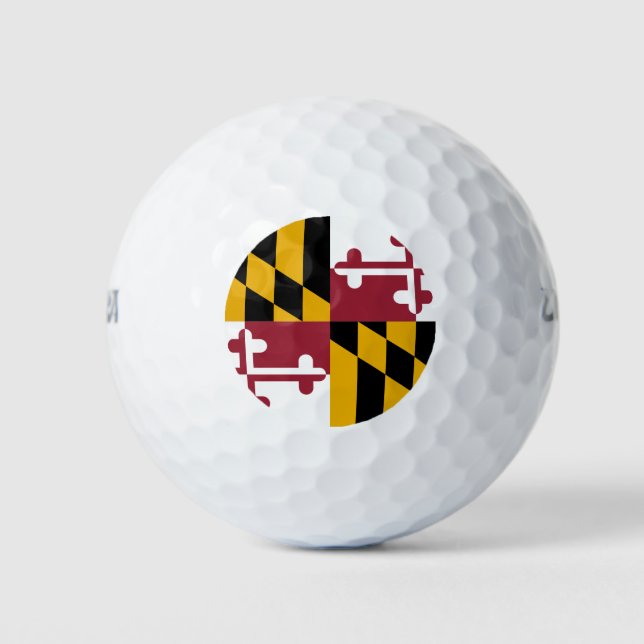 Wilson Golf Ball with flag of Maryland, USA (Front)