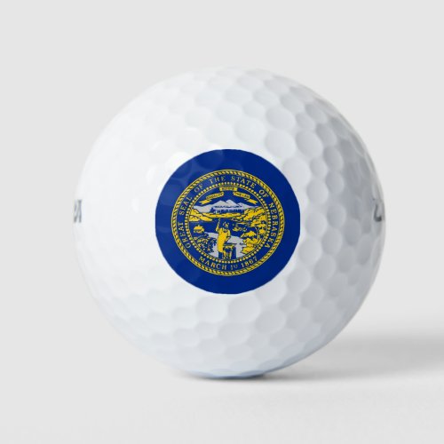 Wilson Golf Ball with flag of Nebraska