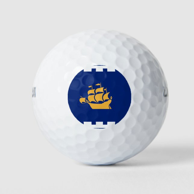 Wilson Golf Ball with flag of Quebec City (Front)