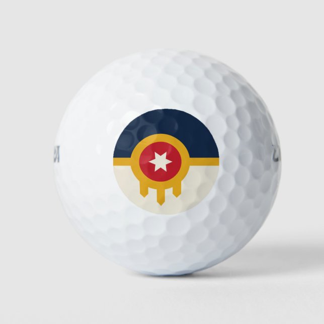 Wilson Golf Ball with flag of Tulsa, Oklahoma (Front)