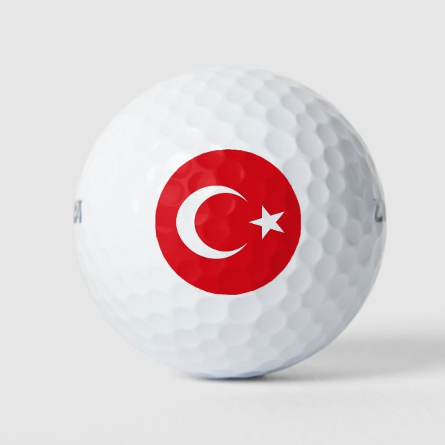 Wilson Golf Ball with flag of Turkey (Front)