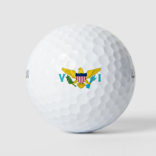 Wilson Golf Ball with flag of Virgin Islands USA