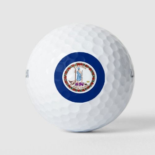 Wilson Golf Ball with flag of Virginia