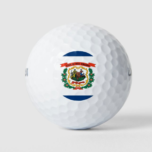 Wilson Golf Ball with flag of West Virginia (Front)
