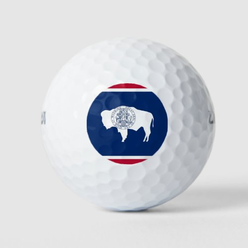Wilson Golf Ball with flag of Wyoming State