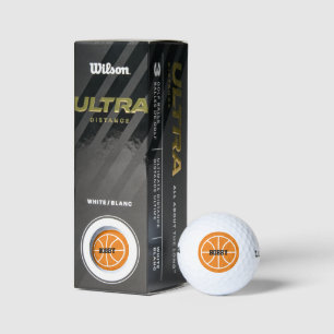 Wilson golf balls with basketball team logo