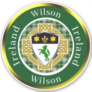 Wilson Irish Shield/Celtic Cross Personalized Sticker