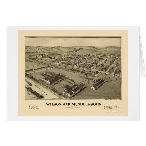 Wilson  Mendelssohn PA Panoramic Map _ 1902