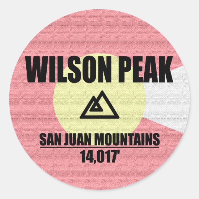 Wilson Peak Classic Round Sticker (Front)
