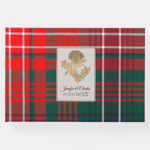 Wilson Plaid Thistle Wedding Guest Book