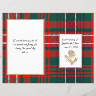 Wilson Plaid Wedding Program