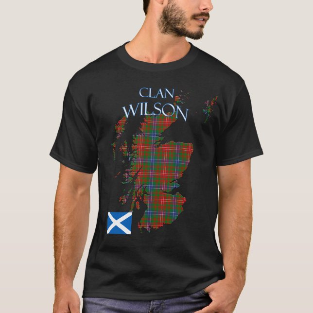 Wilson Scottish Clan Tartan Scotland T-Shirt (Front)