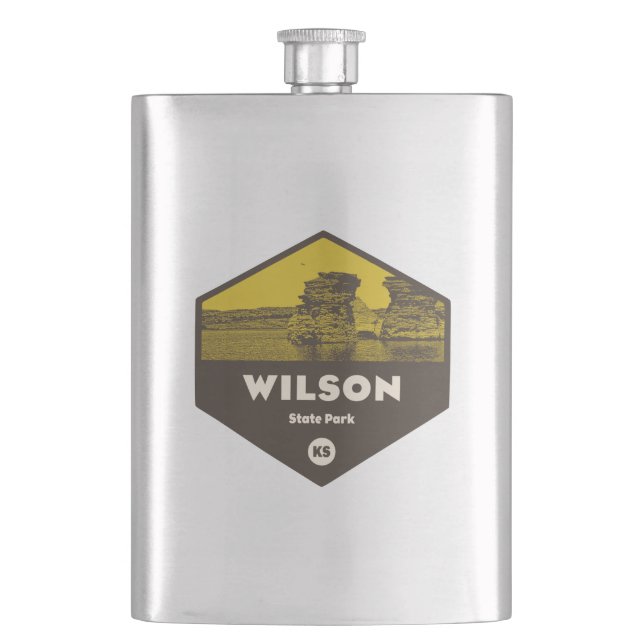 Wilson State Park Kansas Flask (Front)