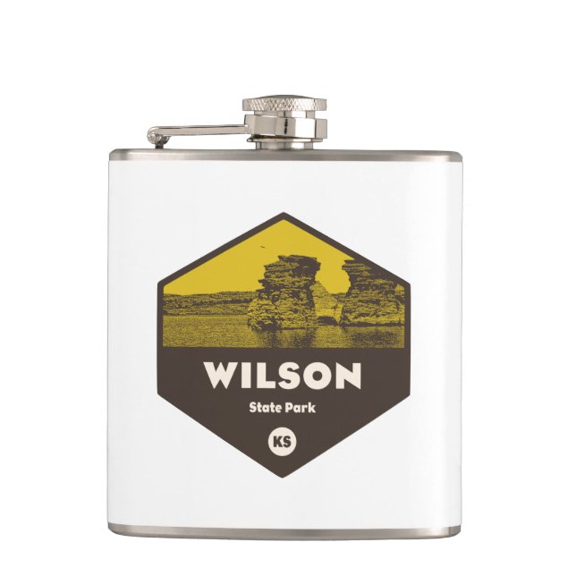 Wilson State Park Kansas Flask (Front)