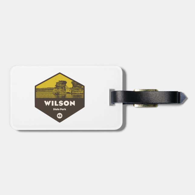 Wilson State Park Kansas Luggage Tag (Back Horizontal)