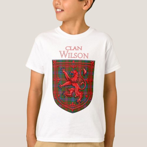 Wilson Tartan Scottish Plaid Lion Rampant T_Shirt