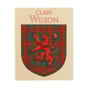 Wilson Tartan Scottish Plaid Lion Rampant Wood Wall Art