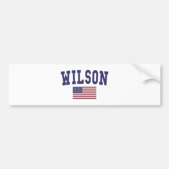 Wilson Us Flag Bumper Sticker by republicofcities at Zazzle