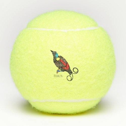 Wilsons bird_of_paradise bird cartoon tennis balls