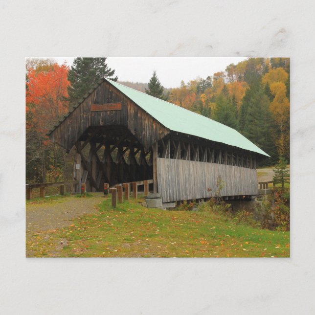 Wilsons Mill Covered Bridge Maine Postcard (Front)
