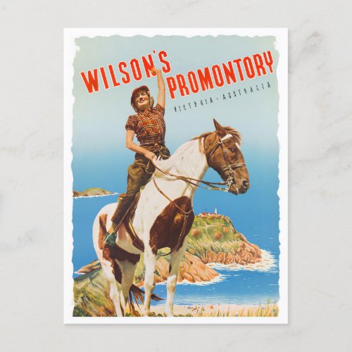 Wilsons promontory Australia vintage travel Postcard