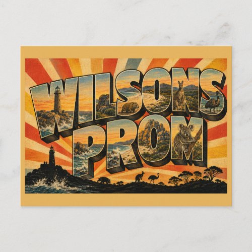 Wilsons Promontory VIC Vintage Travel Art Postcard