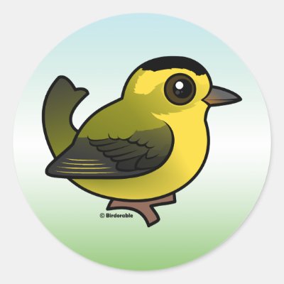 Wilson's Warbler Classic Round Sticker