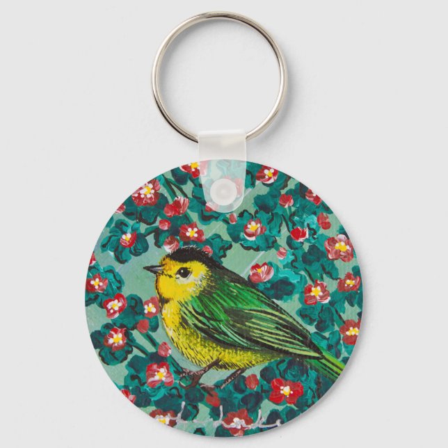 Wilson's Warbler Keychain (Front)