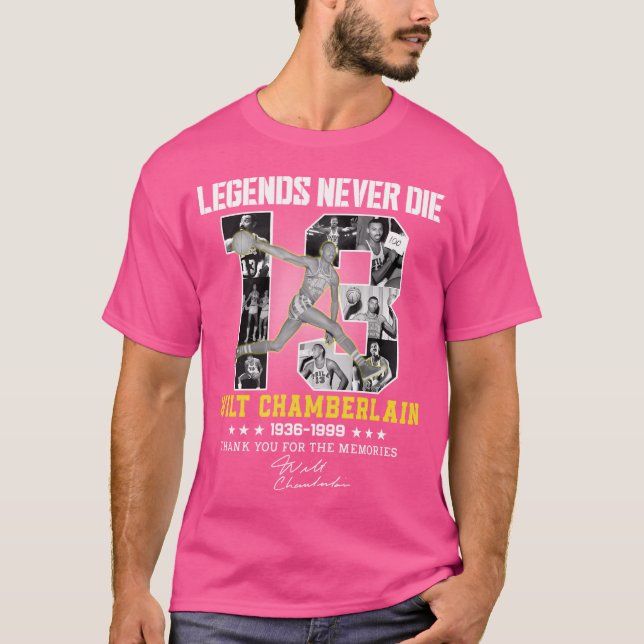 Wilt Chamberlain Basketball Legend Signature Vinta T-Shirt (Front)