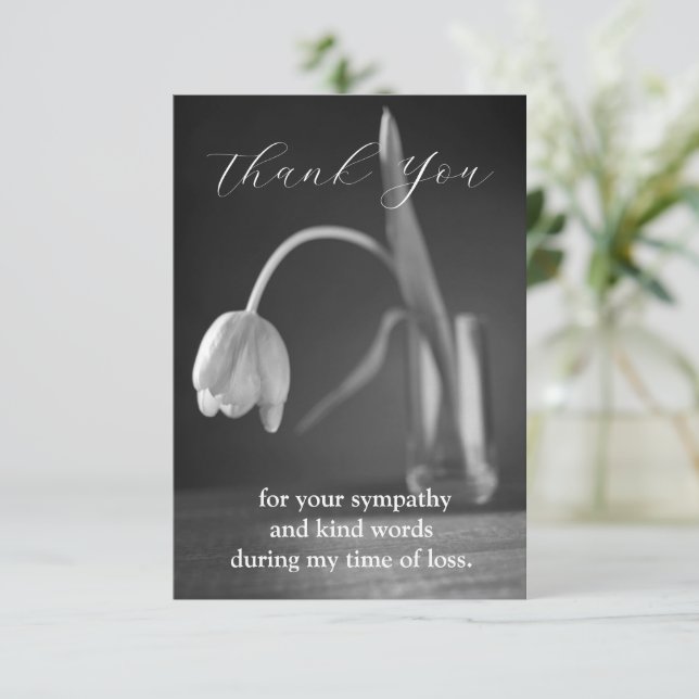 Wilted Flower Thank You Card (Standing Front)