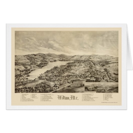 Wilton, ME Panoramic Map - 1895 Cards (Front Horizontal)