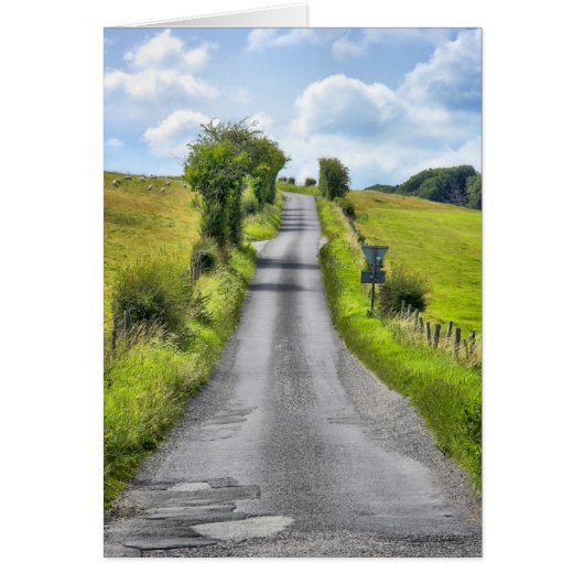 Wiltshire Country Lane blank notelet / card (Front)