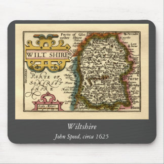 Wiltshire County England Old Antiquarian Atlas Map Mouse Pad