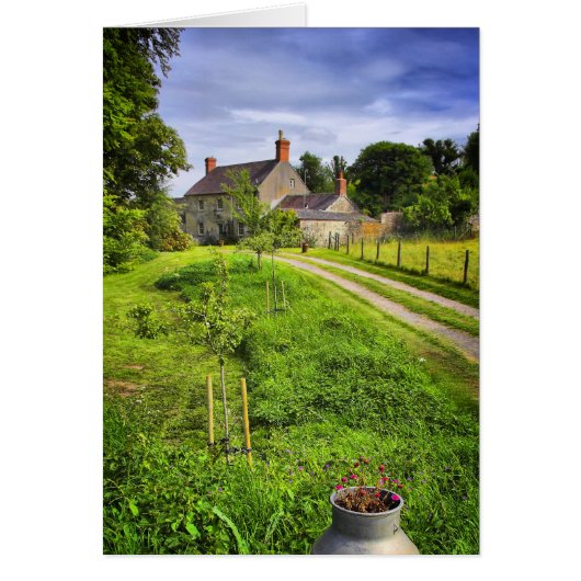 Wiltshire Farm Scene blank notelet / card (Front)