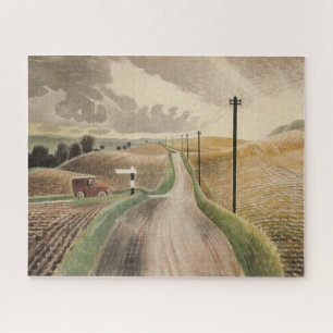 Wiltshire Landscape (by Eric Ravilious) Jigsaw Puzzle