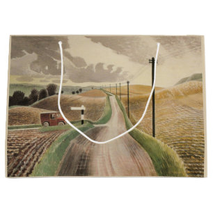 Wiltshire Landscape (by Eric Ravilious) Large Gift Bag