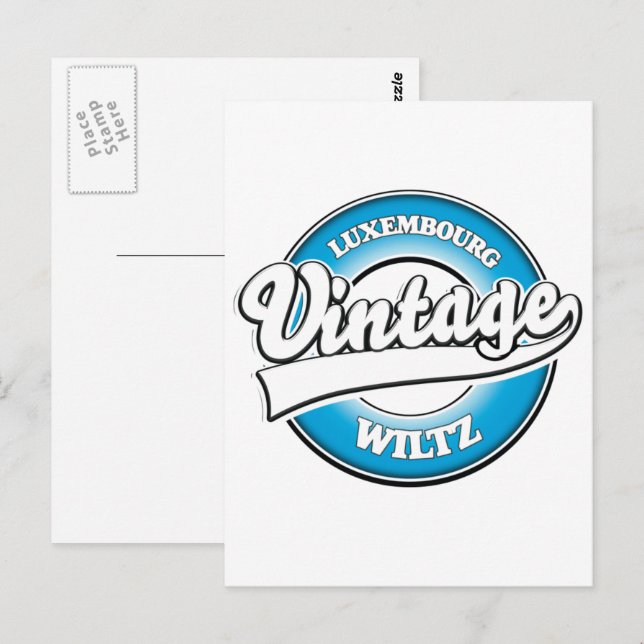 Wiltz Luxembourg retro logo Postcard (Front/Back)