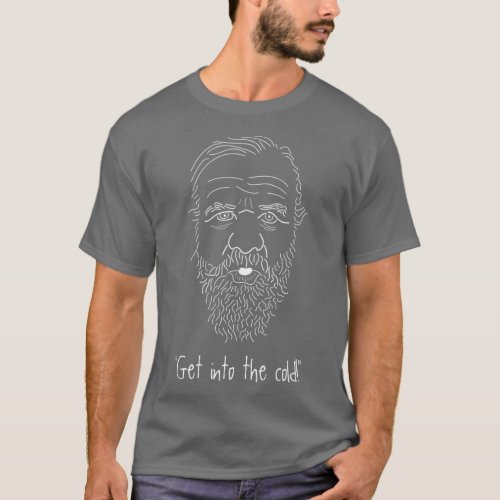 Wim Hof Get into the cold blue w white print T_Shirt