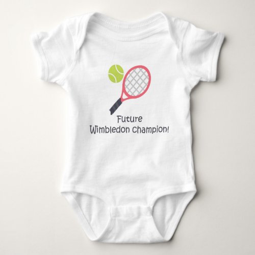 Wimbledon champion cute funny baby tennis bodysuit